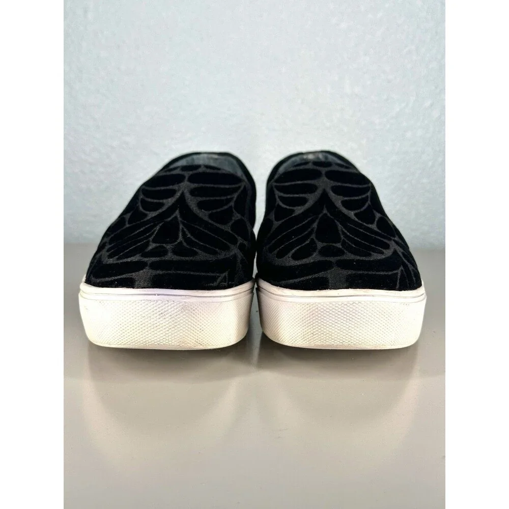Birdies Womens The Swift Black Velvet Dressy Sneakers Size 6.5 Slip On Flats - Picture 2 of 14